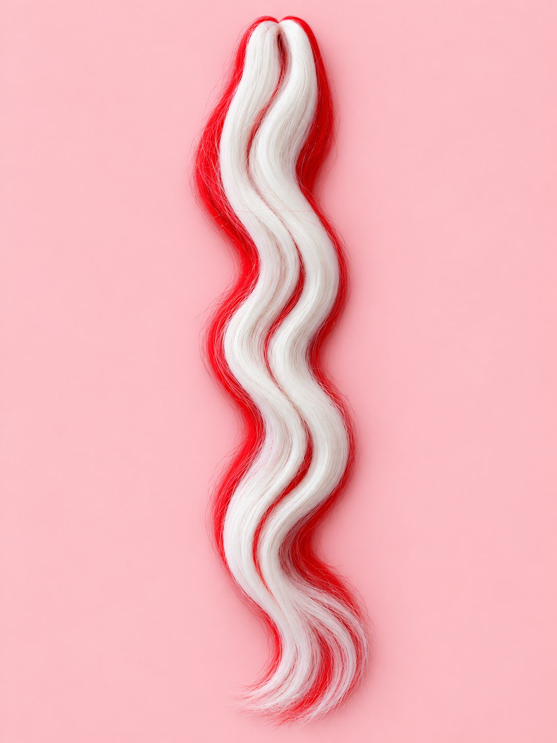 Shimmer Braiding Hair - candy cane