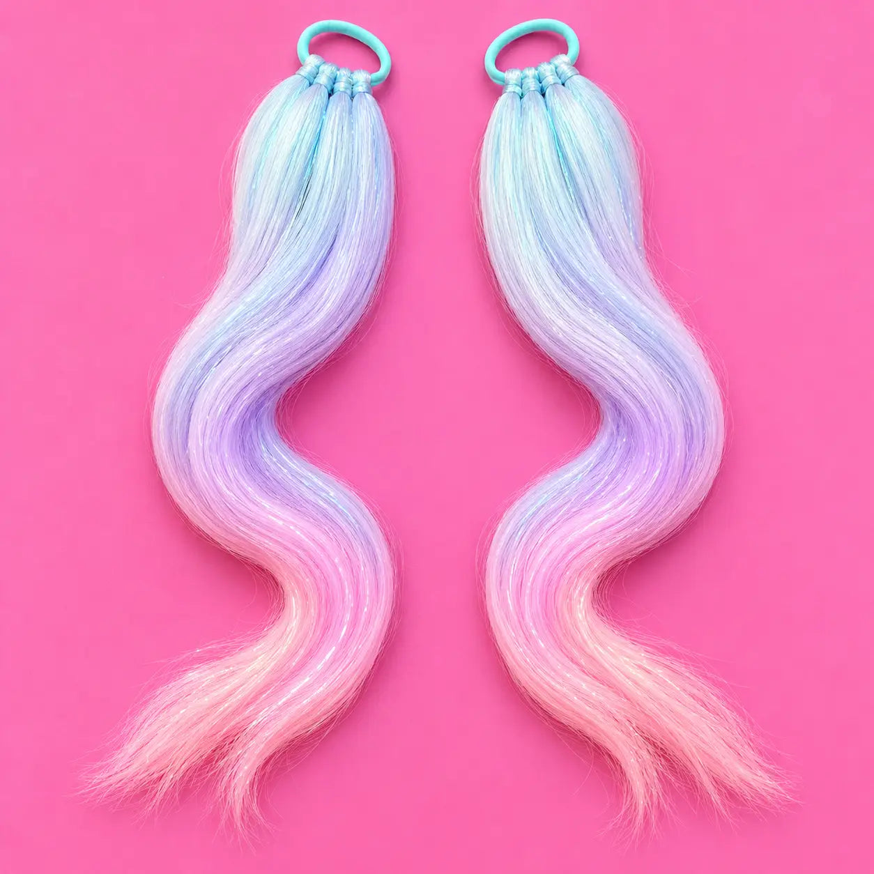 Cotton Candy Pigtail Set