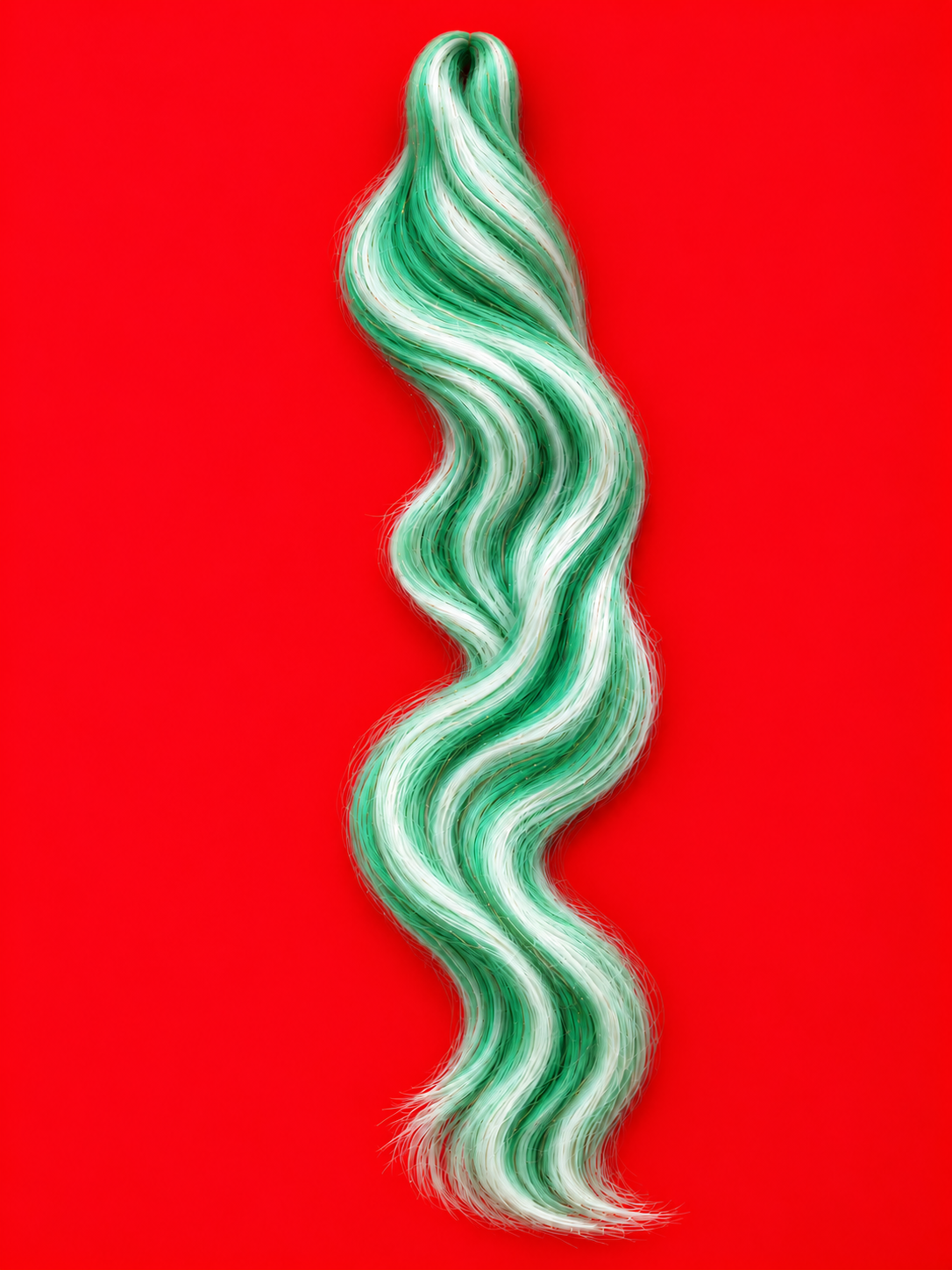 Shimmer Braiding Hair - Christmas tree