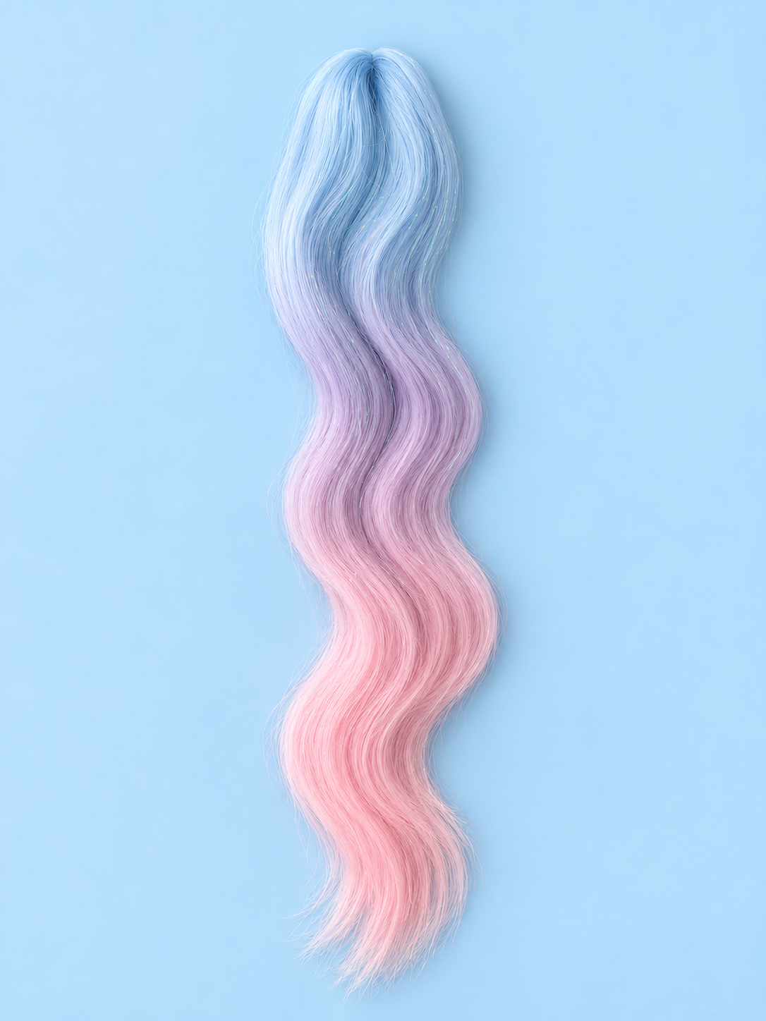 Shimmer Braiding Hair - blue purple pink