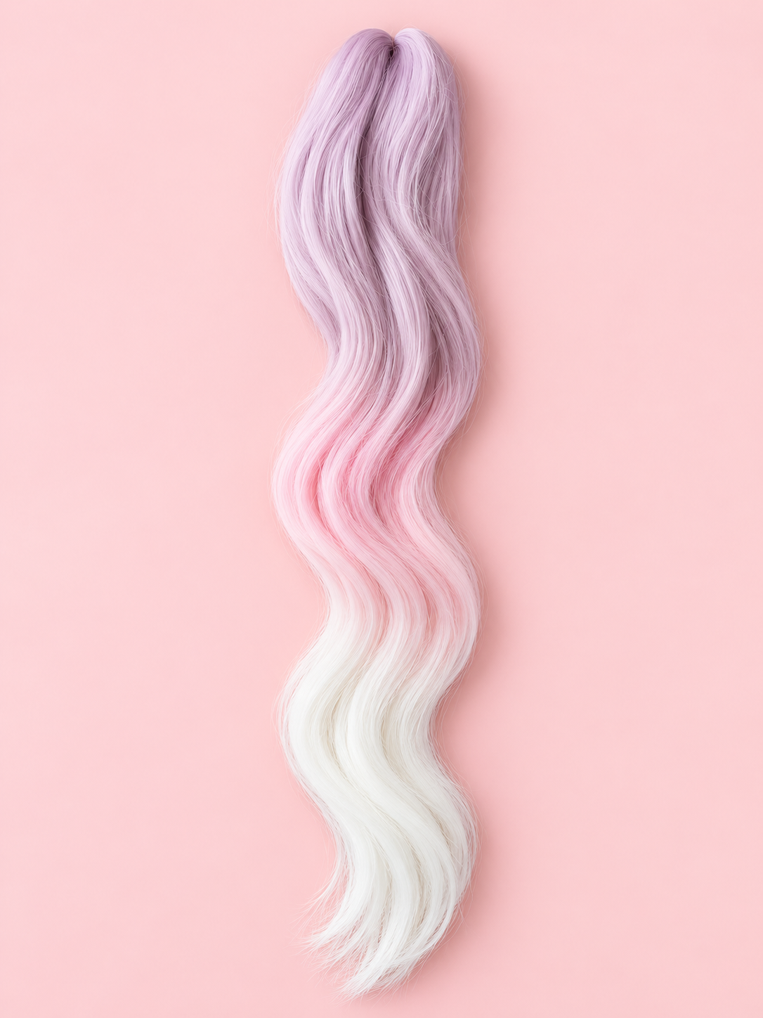 Braiding Hair - dusty lilac Pink White