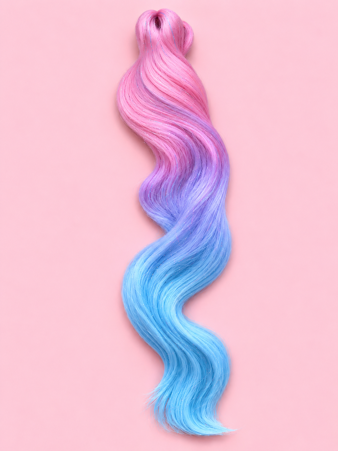 Shimmer Braiding Hair - pink/purple/blue
