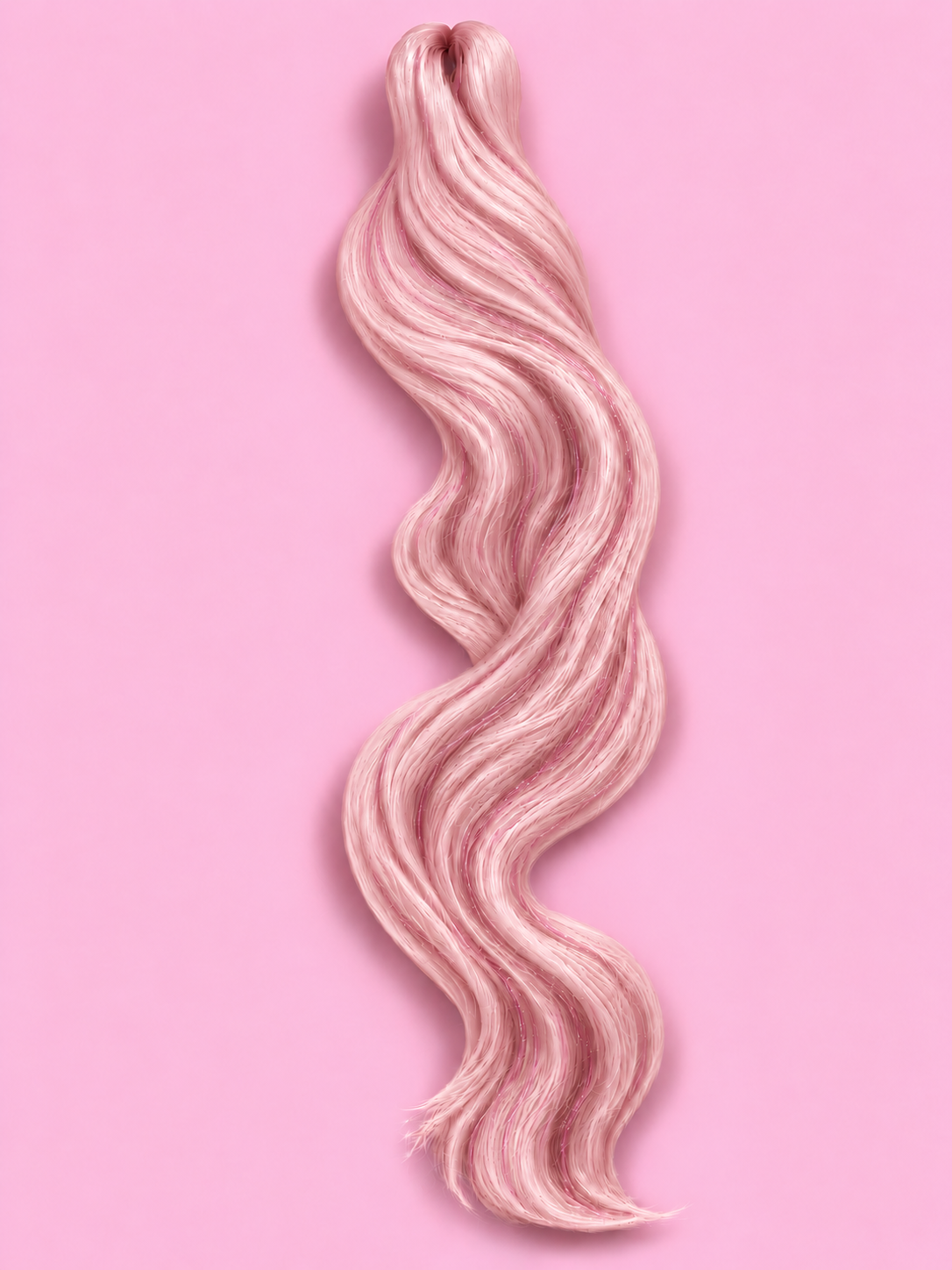 Shimmer Braiding Hair - pink/coral