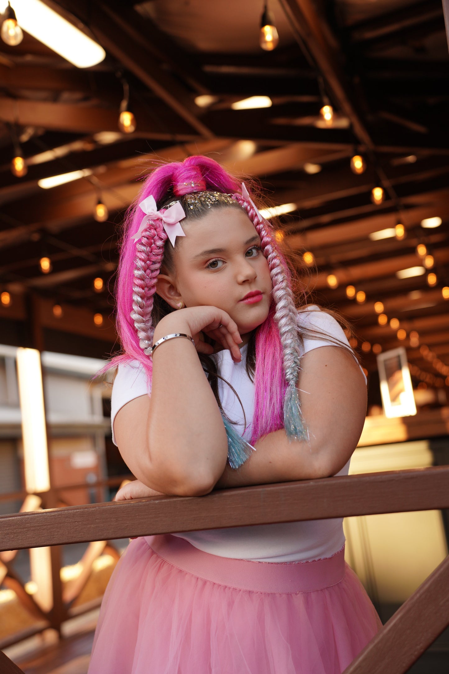 Bubblegum Ponytail Extension