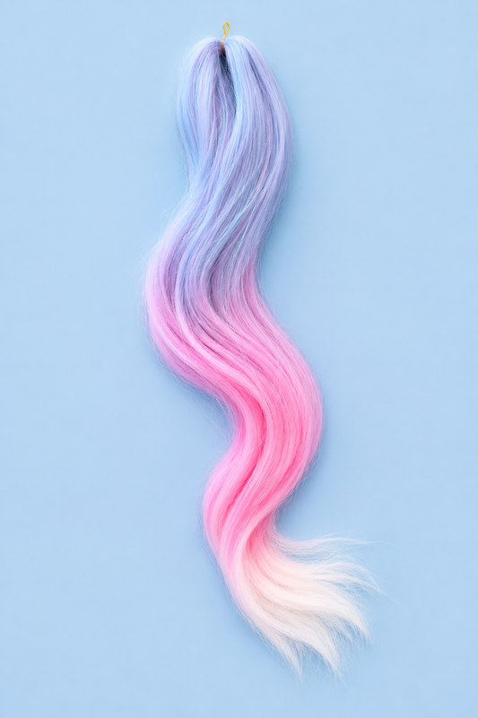 Braiding Hair - Blue Pink White