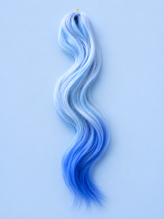 Braiding Hair - Light to Dark Blue