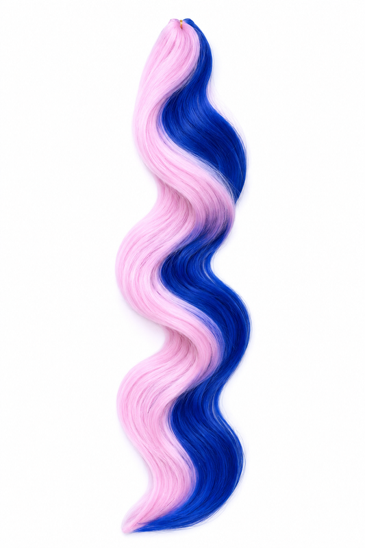 Braiding Hair - Pink Blue