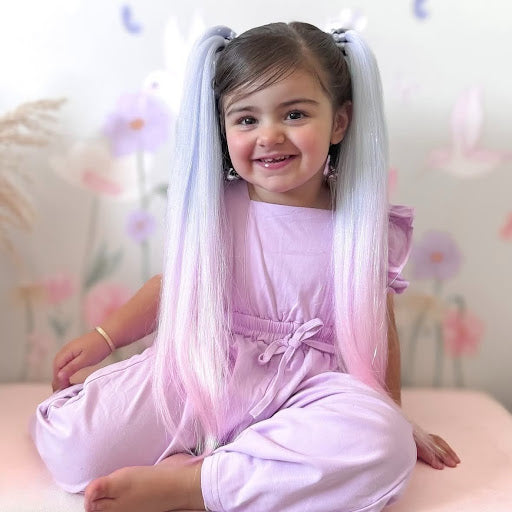 Cotton Candy Pigtail Set